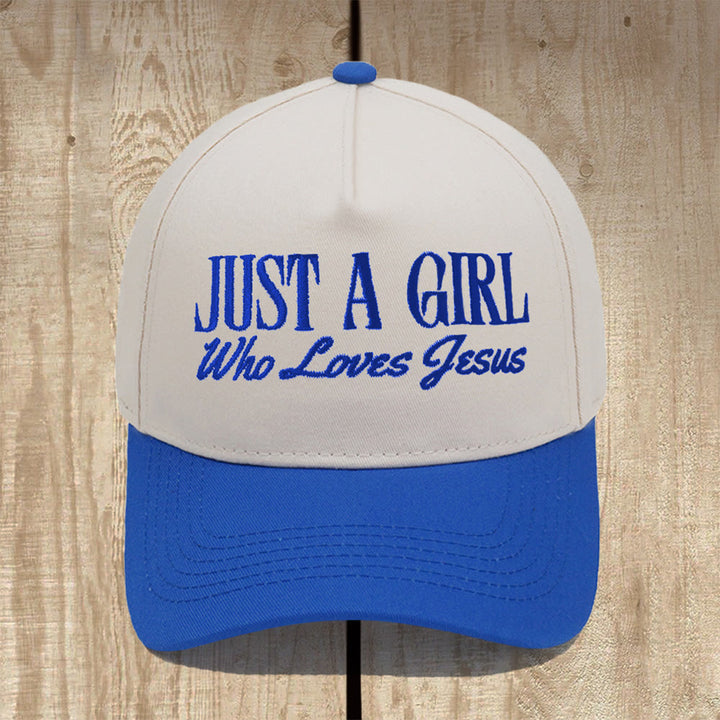 Christianartworkshop Casquette de baseball structurée « Juste une fille qui aime Jésus » : Affichez votre dévotion avec fierté - Bleu royal - image 8