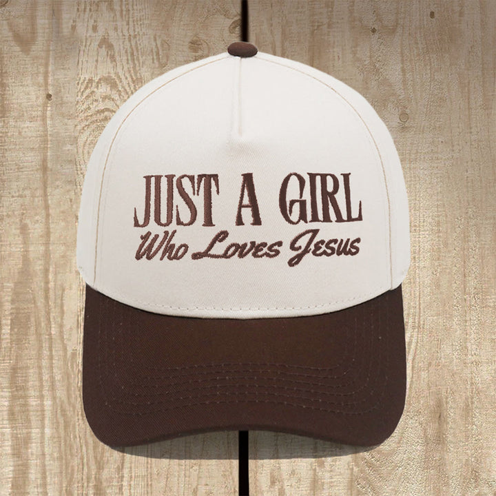 Christianartworkshop Casquette de baseball structurée « Juste une fille qui aime Jésus » : Affichez votre dévotion avec fierté - Café - image 10