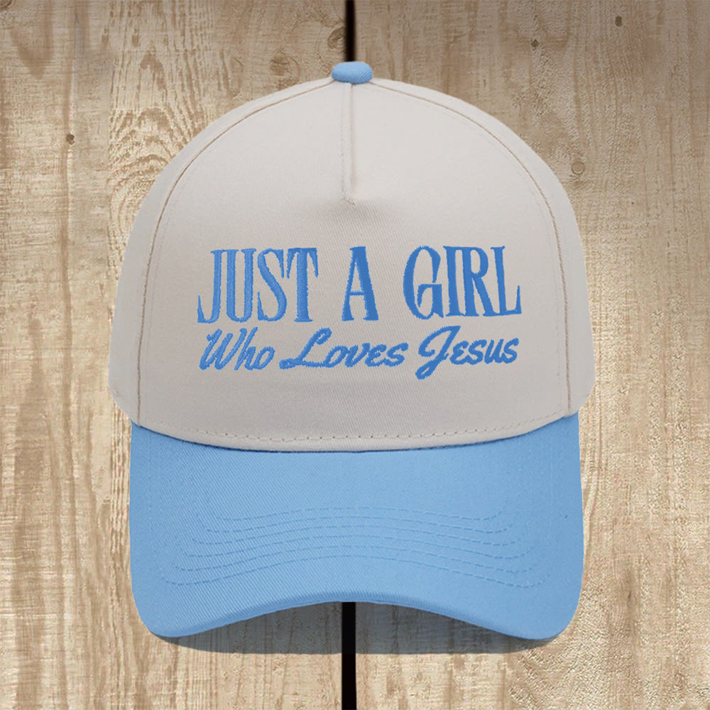 Christianartworkshop Casquette de baseball structurée « Juste une fille qui aime Jésus » : Affichez votre dévotion avec fierté - Bleu ciel - image 7