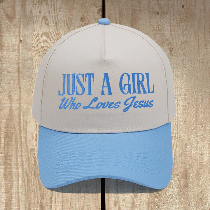Christianartworkshop Casquette de baseball structurée « Juste une fille qui aime Jésus » : Affichez votre dévotion avec fierté - Bleu ciel - image 7