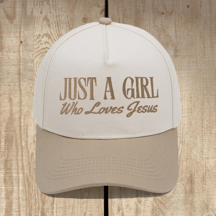 Christianartworkshop Casquette de baseball structurée « Juste une fille qui aime Jésus » : Affichez votre dévotion avec fierté - Kaki - image 5