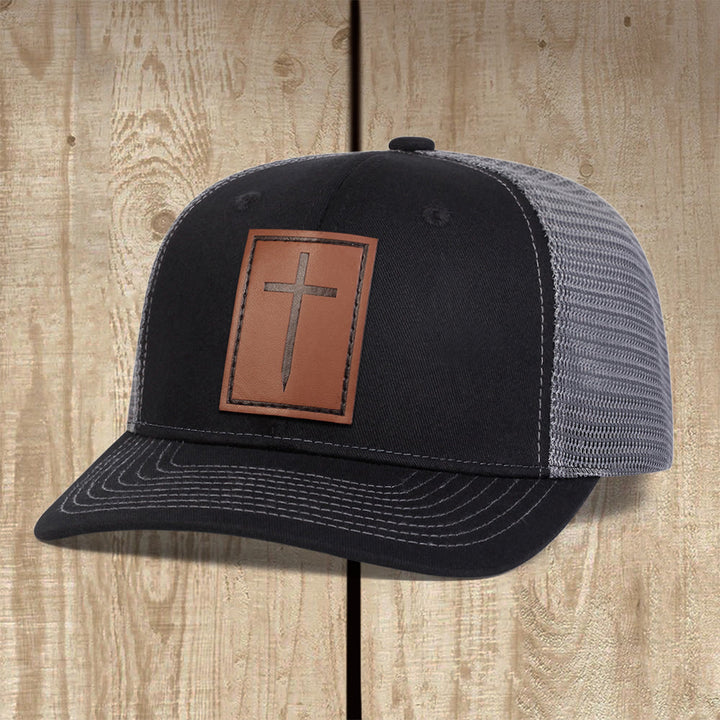 Christianartworkshop Casquette Rugged Cross Trucker : Un témoignage de foi affirmé au quotidien - Noir - image 0