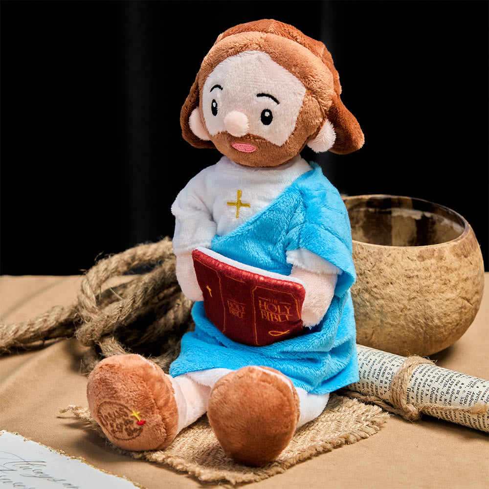 Christianartworkshop Peluche Jésus avec Bible : incarne la sagesse divine et un réconfort réconfortant - image 4
