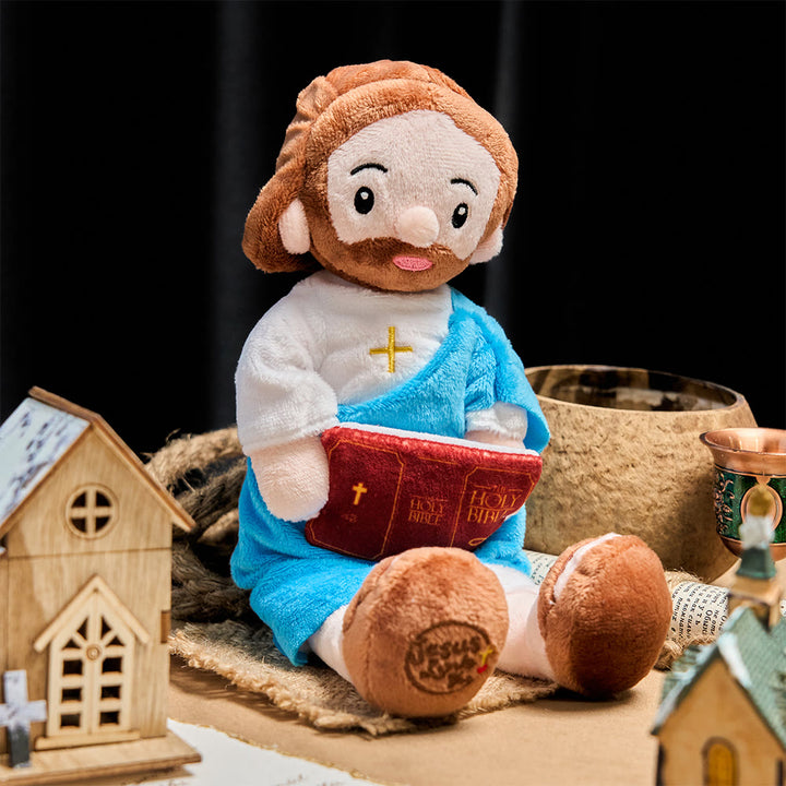 Christianartworkshop Peluche Jésus avec Bible : incarne la sagesse divine et un réconfort réconfortant - image 2