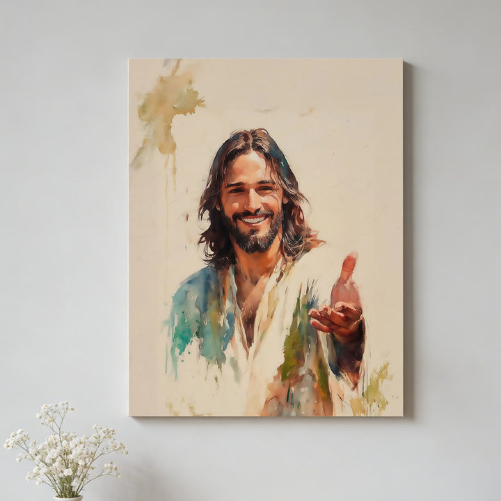 Christianartworkshop Affiches murales représentant la main tendue de Jésus : un symbole de sa grâce accueillante - image 1