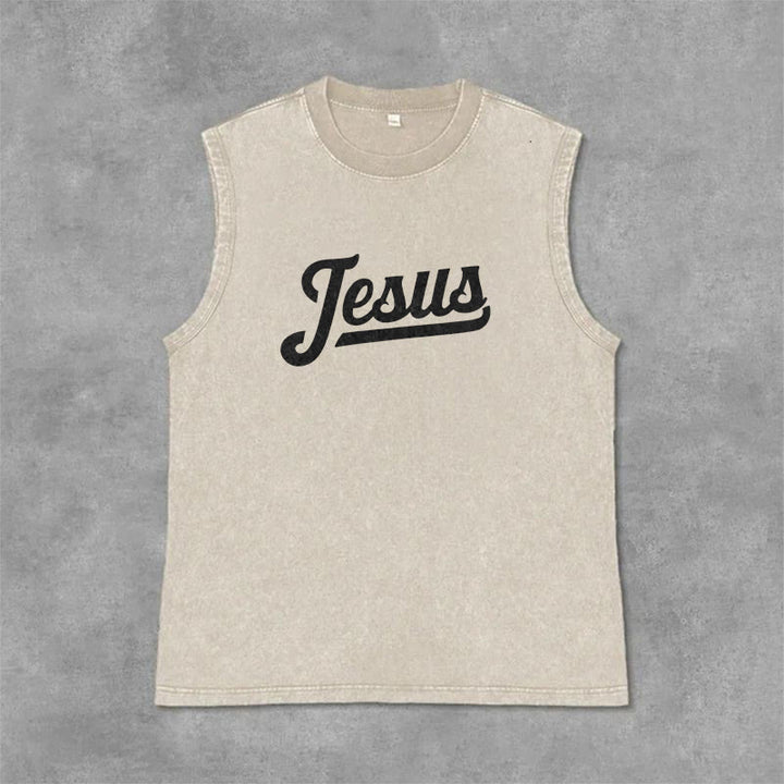 Christianartworkshop Jésus : Croquis de la Couronne d'Épines Débardeur unisexe délavé - image 8