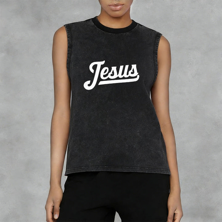 Christianartworkshop Jésus : Croquis de la Couronne d'Épines Débardeur unisexe délavé - image 5