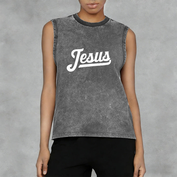 Christianartworkshop Jésus : Croquis de la Couronne d'Épines Débardeur unisexe délavé - image 24