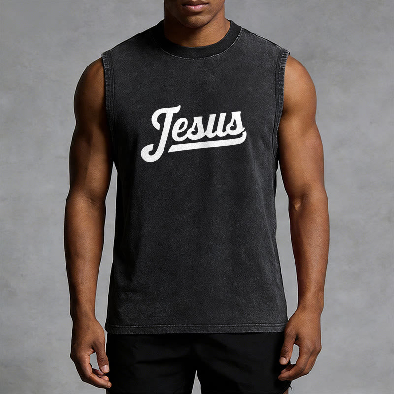 Christianartworkshop Jésus : Croquis de la Couronne d'Épines Débardeur unisexe délavé - image 3