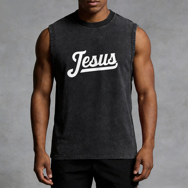 Christianartworkshop Jésus : Croquis de la Couronne d'Épines Débardeur unisexe délavé - image 3