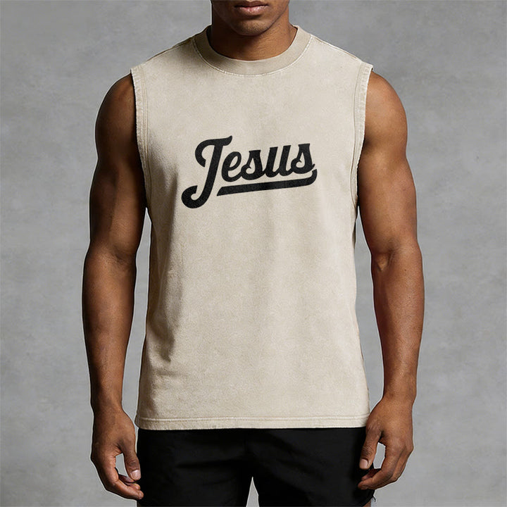 Christianartworkshop Jésus : Croquis de la Couronne d'Épines Débardeur unisexe délavé - image 10