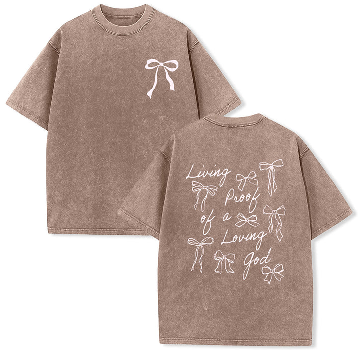 T-shirt unisexe délavé Christianartworkshop « Preuve vivante d'un Dieu aimant » - Kaki - 4XL - image 17