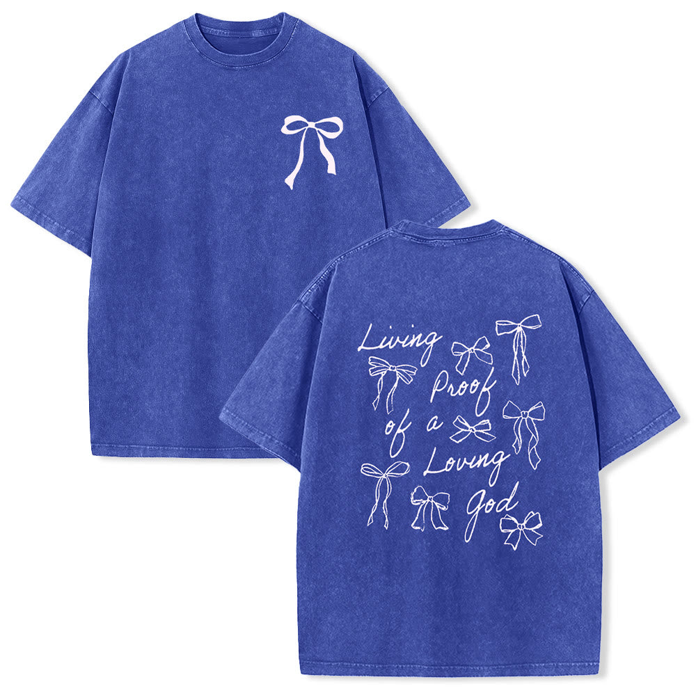 T-shirt unisexe délavé Christianartworkshop « Preuve vivante d'un Dieu aimant » - Bleu - 4XL - image 8