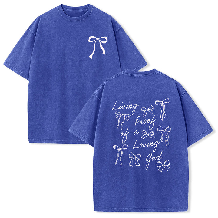 T-shirt unisexe délavé Christianartworkshop « Preuve vivante d'un Dieu aimant » - Bleu - 4XL - image 8