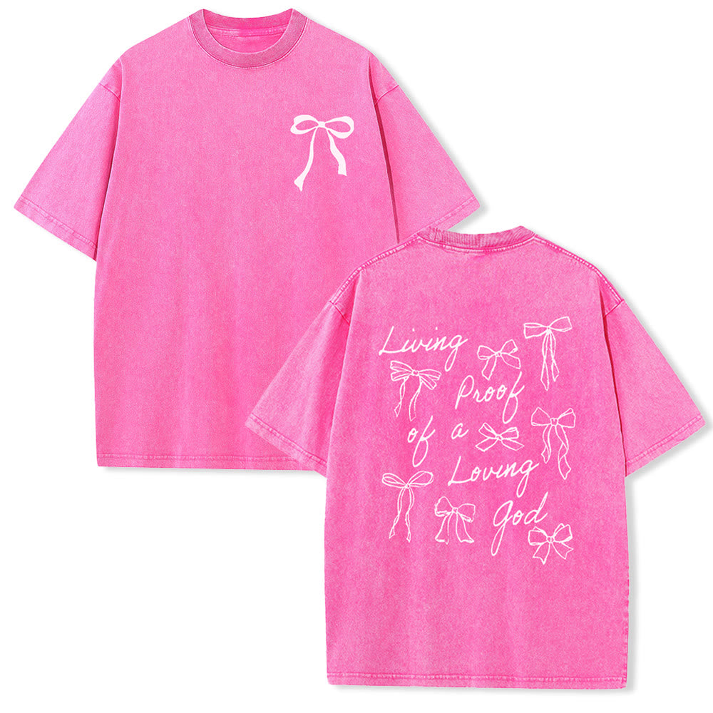 T-shirt unisexe délavé Christianartworkshop « Preuve vivante d'un Dieu aimant » - Rose - 4XL - image 11