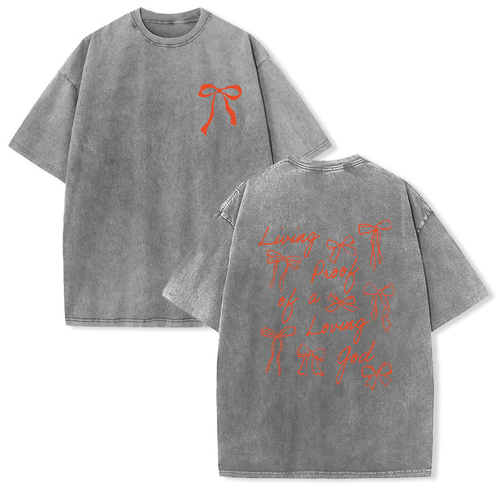 T-shirt unisexe délavé Christianartworkshop « Preuve vivante d'un Dieu aimant » - Gris - 4XL - image 23