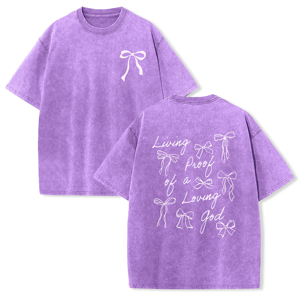 T-shirt unisexe délavé Christianartworkshop « Preuve vivante d'un Dieu aimant » - Violet - 4XL - image 14