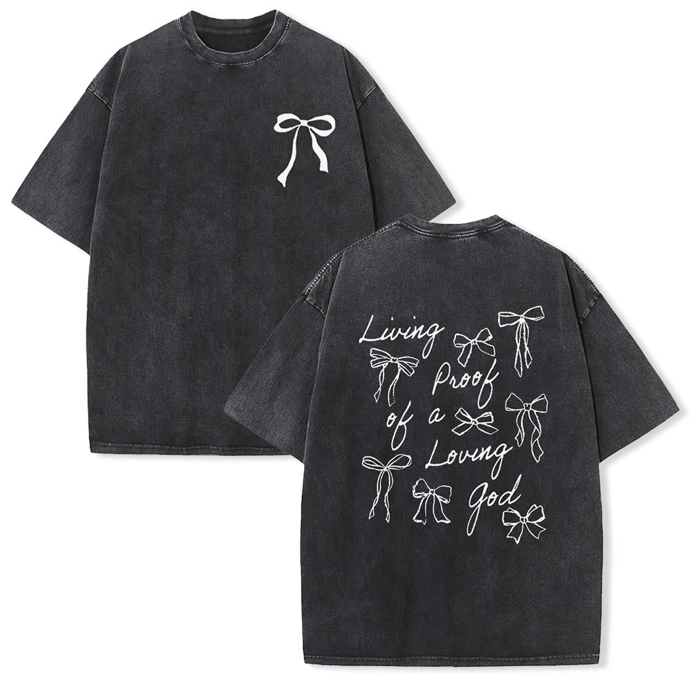 T-shirt unisexe délavé Christianartworkshop « Preuve vivante d'un Dieu aimant » - Noir - 4XL - image 5