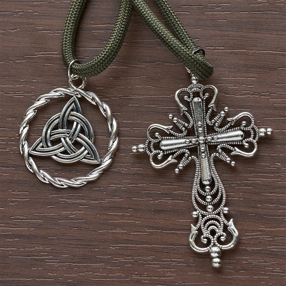 Christianartworkshop Chapelet de poche irlandais « Bénédiction et Foi Chanceuses » avec nœud éternel et perles en bois vert et blanc - image 14