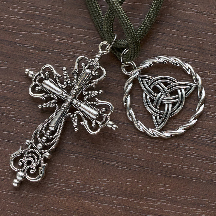 Christianartworkshop Chapelet de poche irlandais « Bénédiction et Foi Chanceuses » avec nœud éternel et perles en bois vert et blanc - image 15