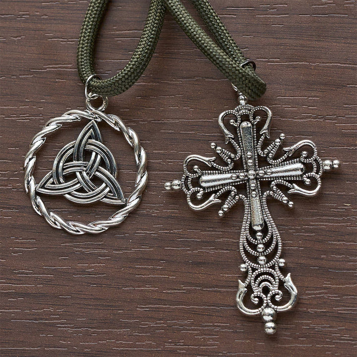 Christianartworkshop Chapelet de poche irlandais « Bénédiction et Foi Chanceuses » avec nœud éternel et perles en bois vert et blanc - image 14