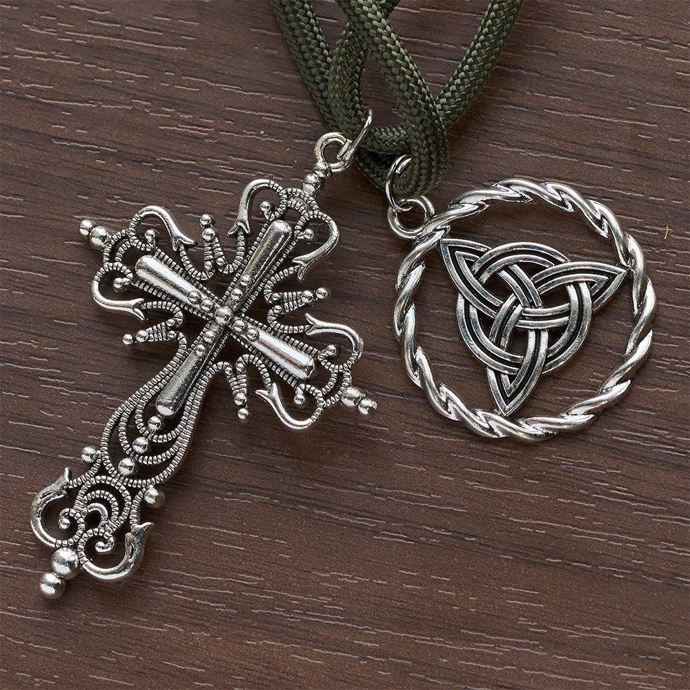 Christianartworkshop Chapelet de poche irlandais « Bénédiction et Foi Chanceuses » avec nœud éternel et perles en bois vert et blanc - image 15