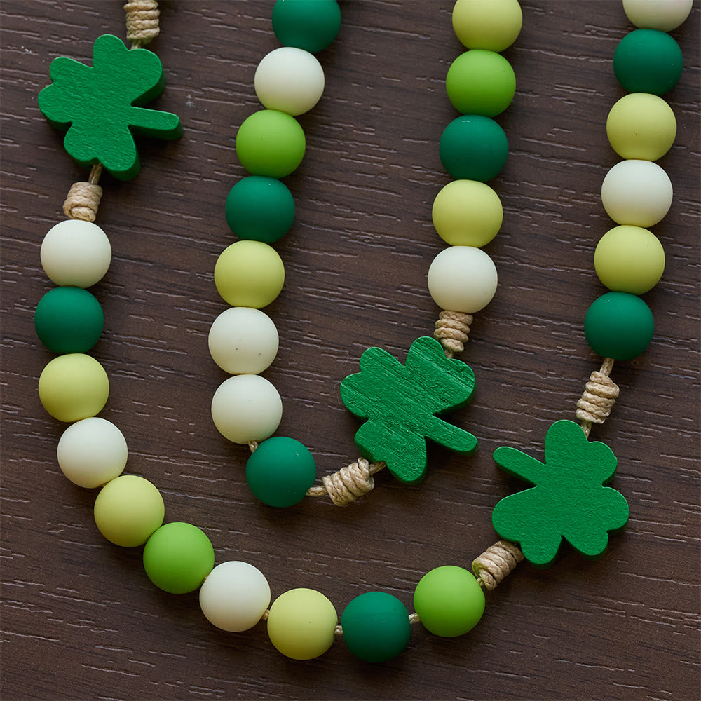Christianartworkshop Chapelet Saint-Patrick pour enfants : perles dégradées avec trèfle et croix en bois - image 7