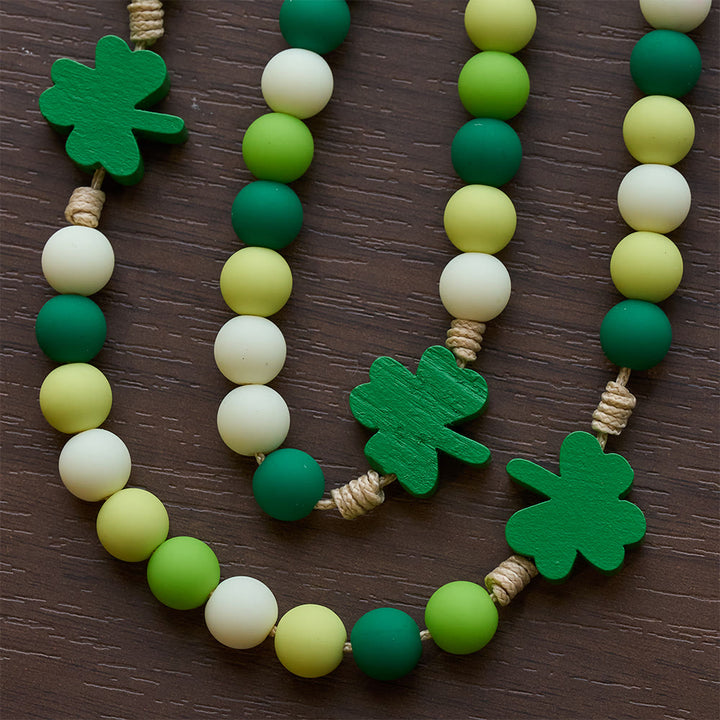 Christianartworkshop Chapelet Saint-Patrick pour enfants : perles dégradées avec trèfle et croix en bois - image 7