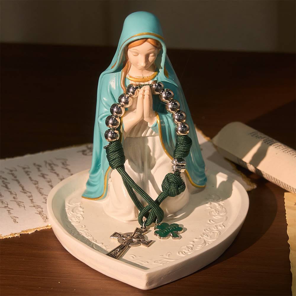 Christianartworkshop Chapelet de poche en paracorde avec croix celtique et bénédiction irlandaise - image 7