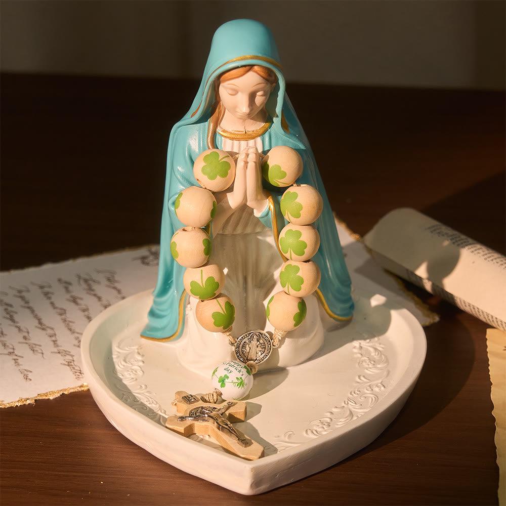 Christianartworkshop Chapelet de poche en bois avec bénédiction irlandaise, cadeau idéal pour la Saint-Patrick - image 7