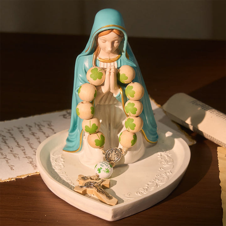 Christianartworkshop Chapelet de poche en bois avec bénédiction irlandaise, cadeau idéal pour la Saint-Patrick - image 7