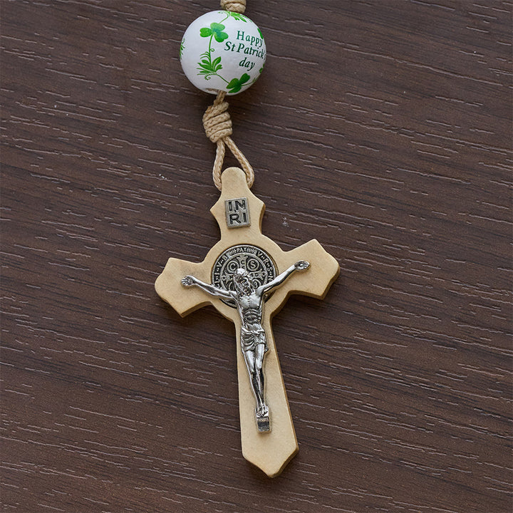Christianartworkshop Chapelet de poche en bois avec bénédiction irlandaise, cadeau idéal pour la Saint-Patrick - image 15