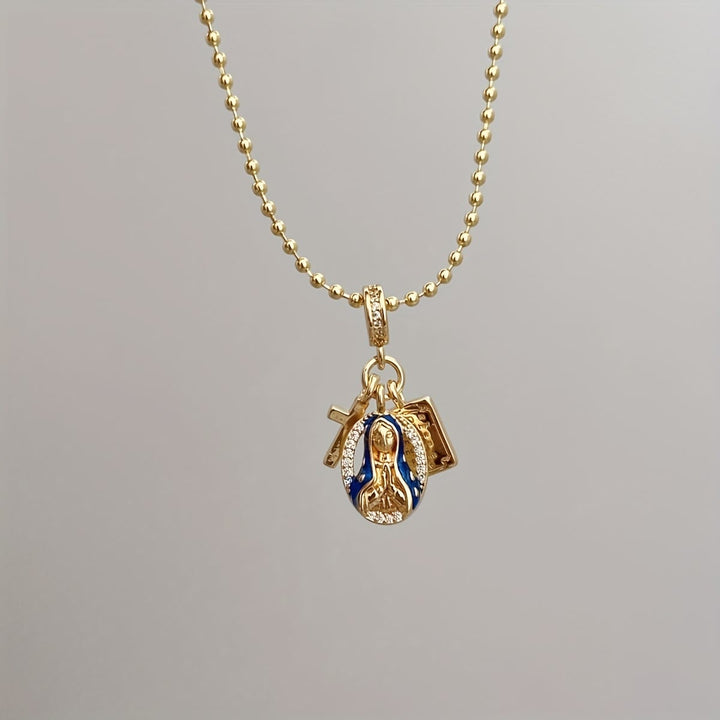 Christianartworkshop Ensemble de bijoux Notre-Dame de Grâce : Un symbole de dévotion intemporelle - image 6