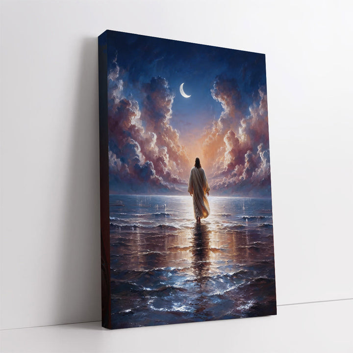 Christianartworkshop Pâques Crépuscule Eaux Jésus Foi Affiche Murale : Un Rappel Quotidien de Son Calme - image 2