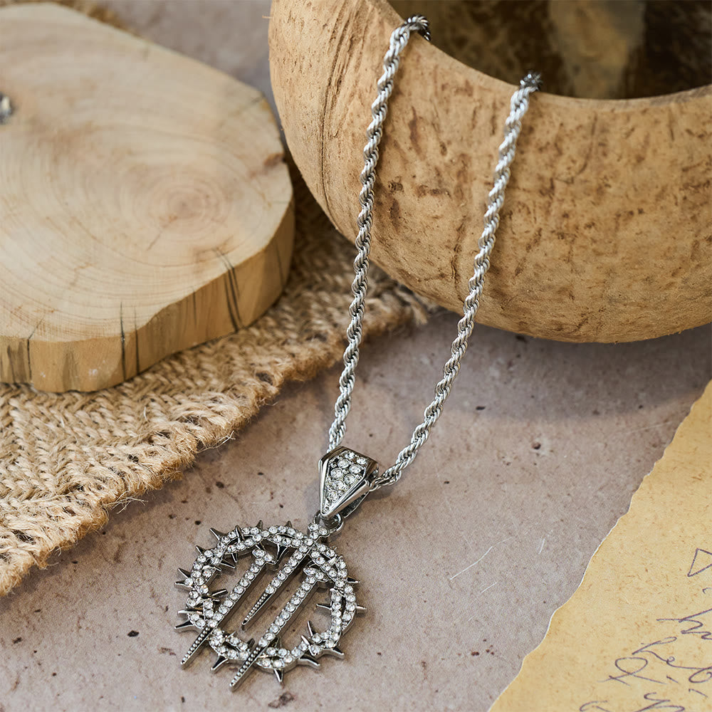 Christianartworkshop Collier à chaîne en corde Couronne d'épines et de clous : un symbole de sacrifice rédempteur - image 6