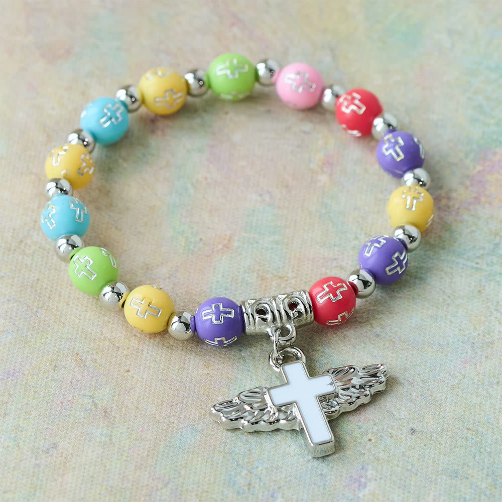 Christianartworkshop Bracelet à breloques Croix Ailée : Une prière visuelle de dévotion et de connexion - Multicolore - image 7