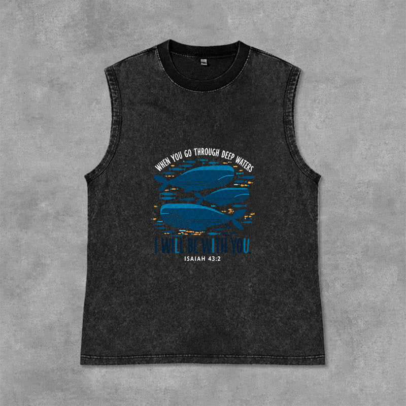 Débardeur unisexe délavé à motif floral « Jésus t’aime » de Christianartworkshop - Noir - 2XL - image 3