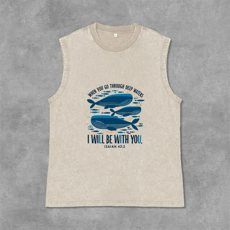 Débardeur unisexe délavé à motif floral « Jésus t’aime » de Christianartworkshop - Beige - 2XL - image 0