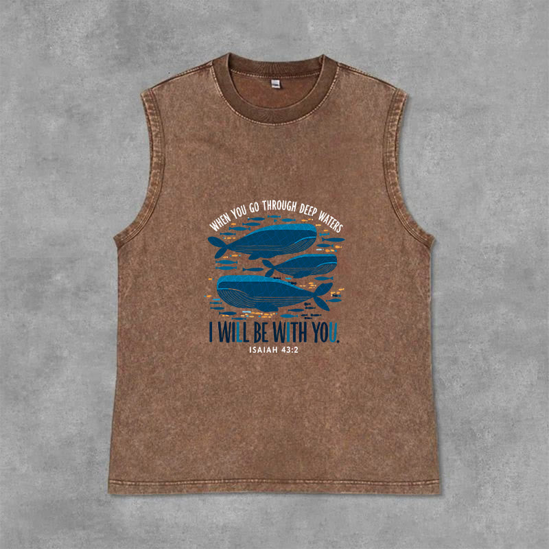 Débardeur unisexe délavé à motif floral « Jésus t’aime » de Christianartworkshop - Brun - 2XL - image 9