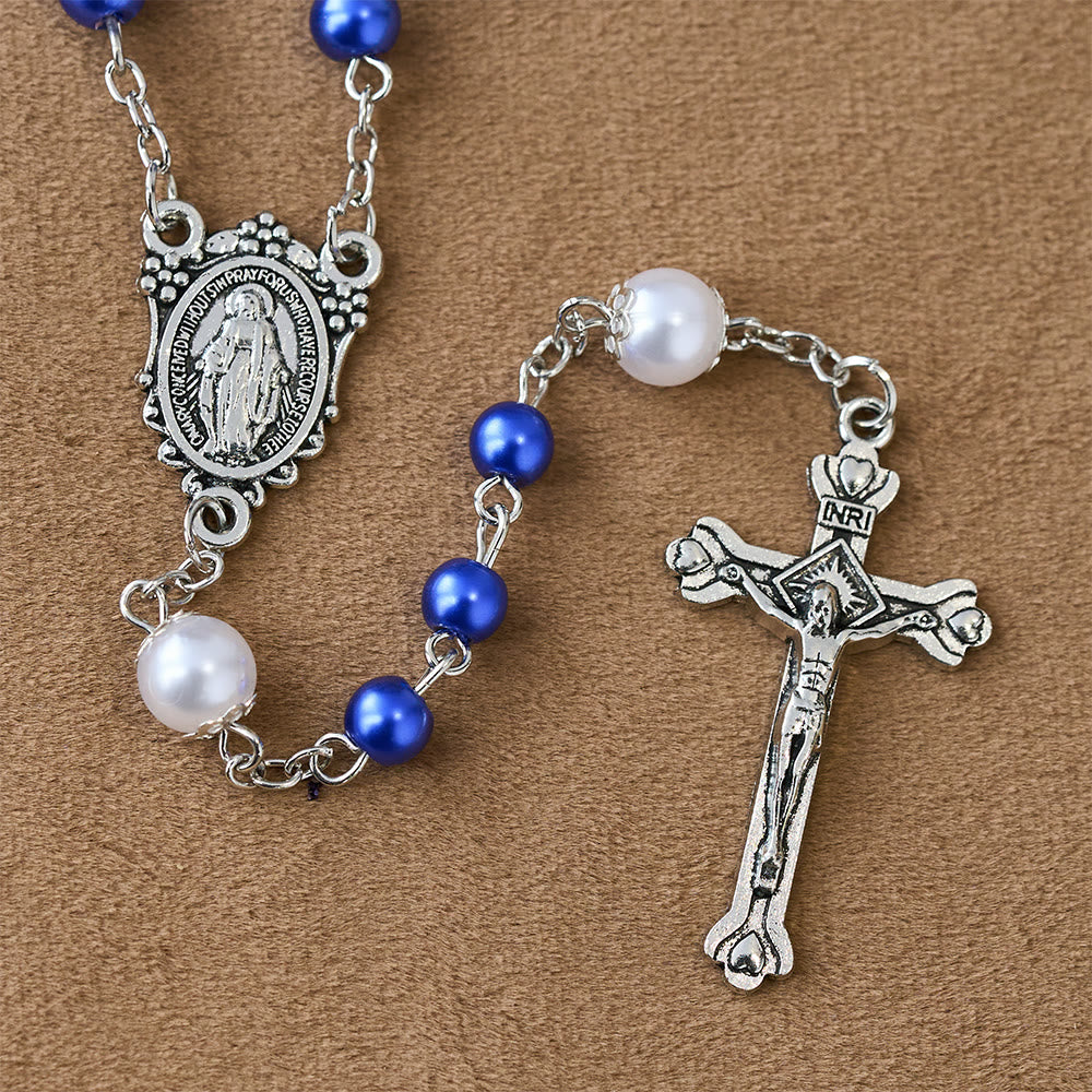 Christianartworkshop Chapelet de dévotion avec boîte de rangement : Médaille de Notre-Dame et crucifix pour la prière et la réflexion - image 5