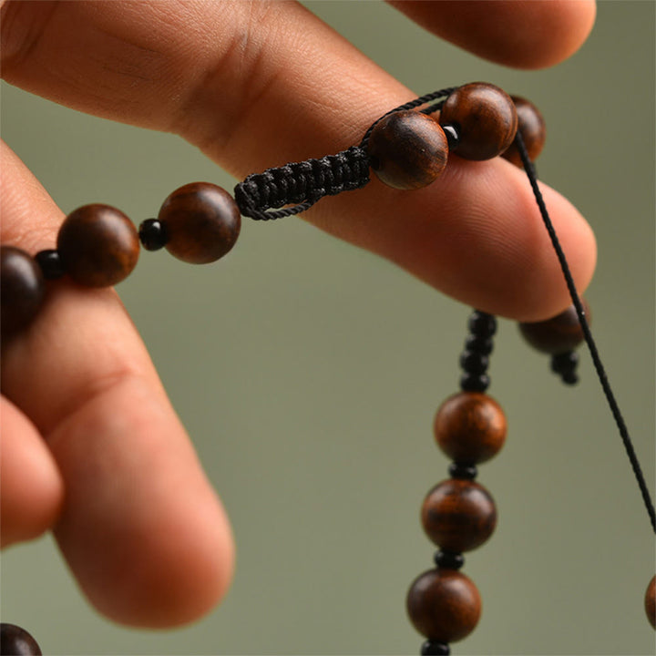 Christianartworkshop Pendentif chapelet en bois en forme de crucifix à deux motifs : un symbole de protection pour les voyageurs - image 6