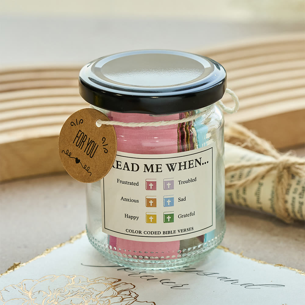 Christianartworkshop Bocal à versets bibliques de couleur avec couvercle en liège et coffret cadeau : un rappel tangible des Écritures - image 22
