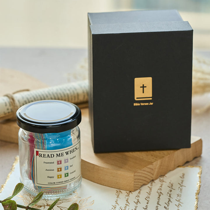Christianartworkshop Bocal à versets bibliques de couleur avec couvercle en liège et coffret cadeau : un rappel tangible des Écritures - D (90 pièces) - image 20