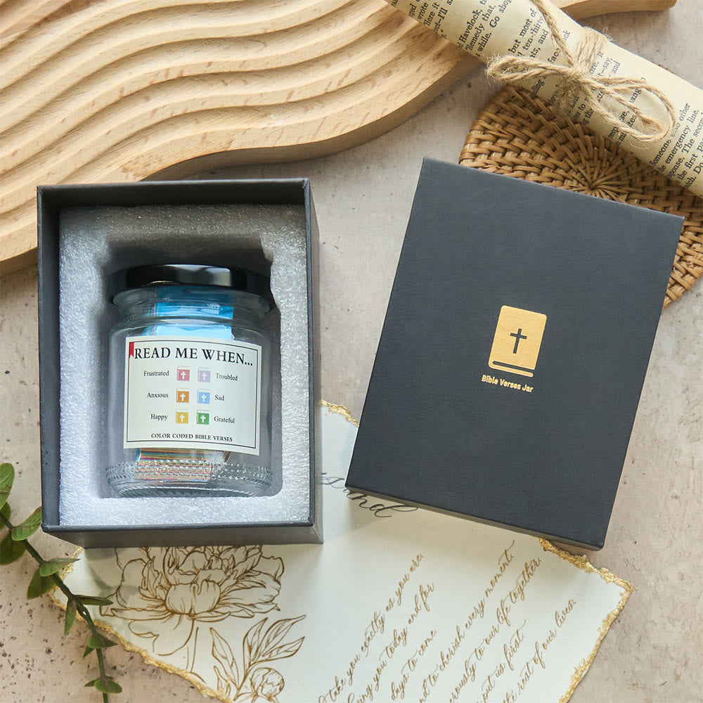 Christianartworkshop Bocal à versets bibliques de couleur avec couvercle en liège et coffret cadeau : un rappel tangible des Écritures - image 21