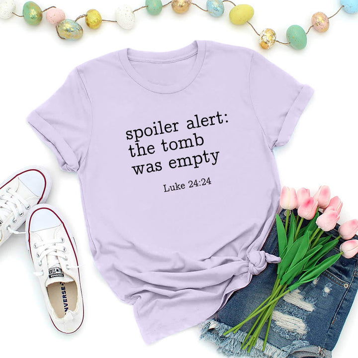 Christianartworkshop T-shirt premium avec le verset biblique « Le tombeau vide » (Luc 24:24) - Violet - 2XL - image 4