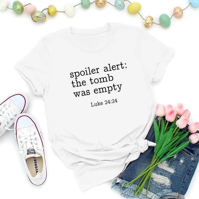 Christianartworkshop T-shirt premium avec le verset biblique « Le tombeau vide » (Luc 24:24) - Blanc - 2XL - image 1