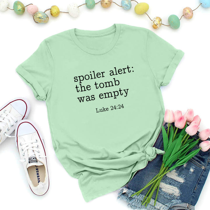 Christianartworkshop T-shirt premium avec le verset biblique « Le tombeau vide » (Luc 24:24) - Vert clair - 2XL - image 5