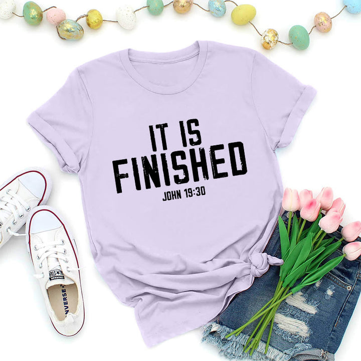 Christianartworkshop Jean 19:30 T-shirt premium effet vieilli « Tout est accompli » - Violet - 2XL - image 5