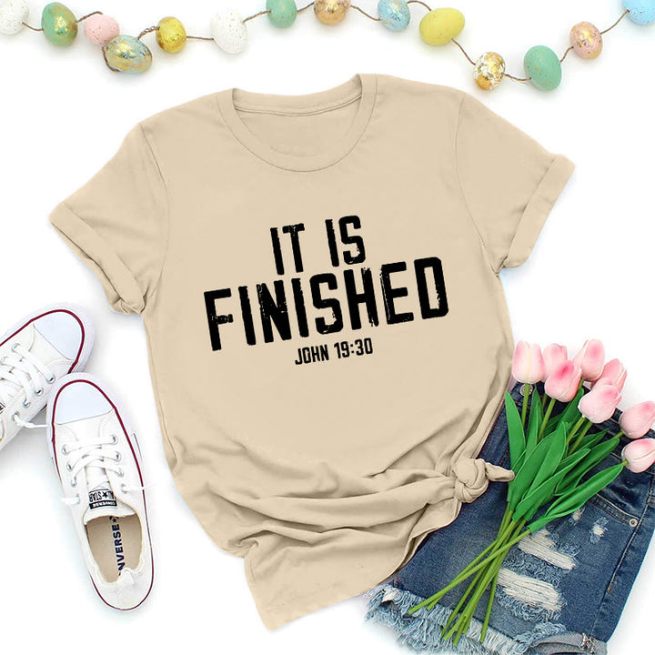 Christianartworkshop Jean 19:30 T-shirt premium effet vieilli « Tout est accompli » - Beige - 2XL - image 8