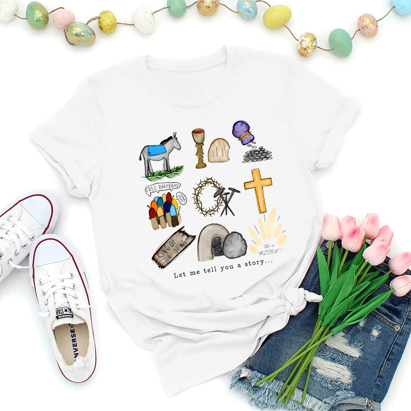 Christianartworkshop T-shirt premium collage de l'histoire de Pâques - Blanc - 2XL - image 3